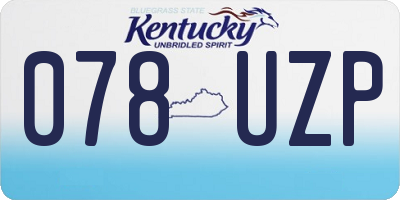 KY license plate 078UZP