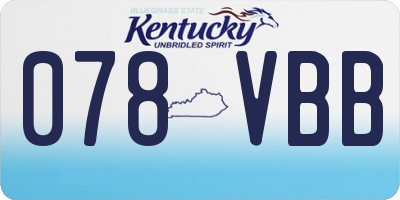 KY license plate 078VBB