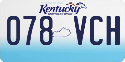 KY license plate 078VCH