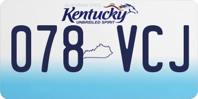 KY license plate 078VCJ