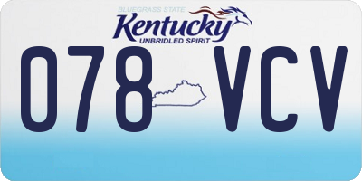 KY license plate 078VCV