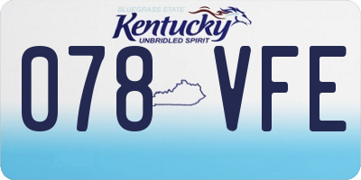 KY license plate 078VFE