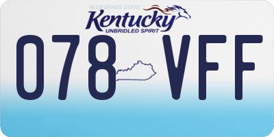 KY license plate 078VFF