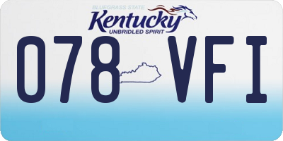 KY license plate 078VFI