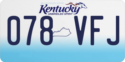 KY license plate 078VFJ