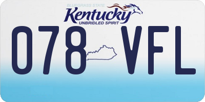 KY license plate 078VFL