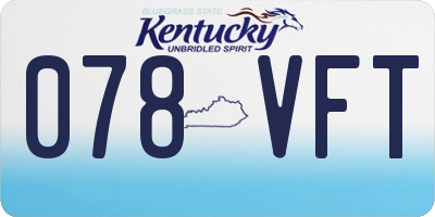 KY license plate 078VFT