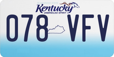 KY license plate 078VFV