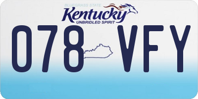 KY license plate 078VFY