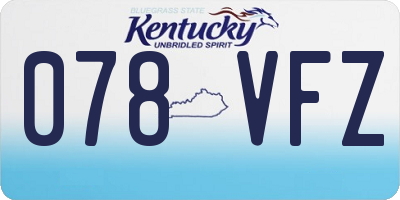 KY license plate 078VFZ