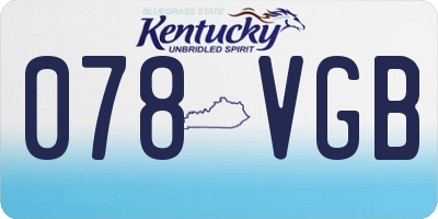 KY license plate 078VGB