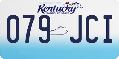 KY license plate 079JCI