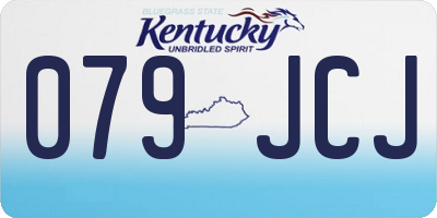 KY license plate 079JCJ