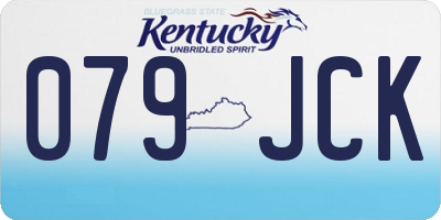 KY license plate 079JCK