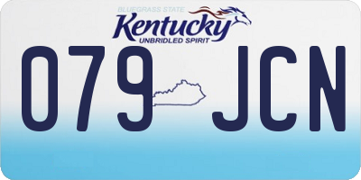 KY license plate 079JCN