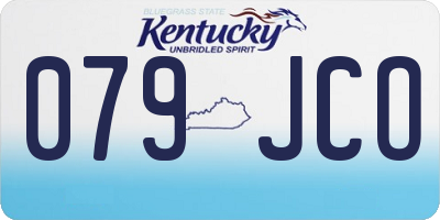 KY license plate 079JCO