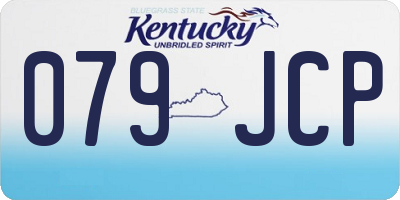 KY license plate 079JCP