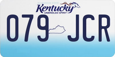 KY license plate 079JCR