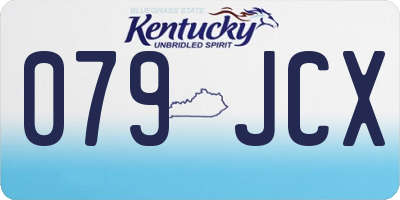 KY license plate 079JCX