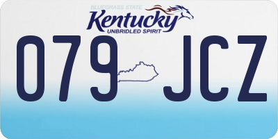 KY license plate 079JCZ