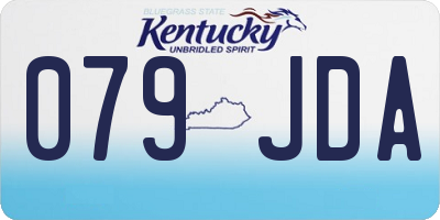KY license plate 079JDA