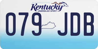 KY license plate 079JDB