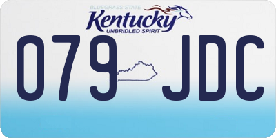 KY license plate 079JDC