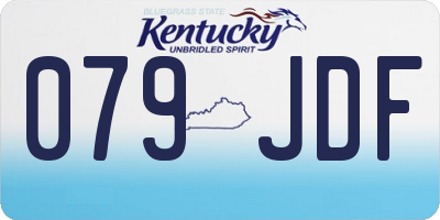 KY license plate 079JDF