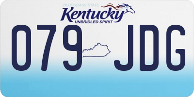 KY license plate 079JDG