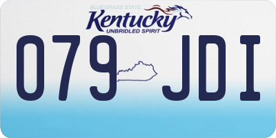 KY license plate 079JDI
