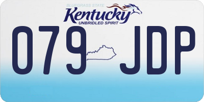 KY license plate 079JDP