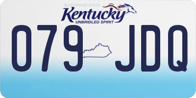 KY license plate 079JDQ