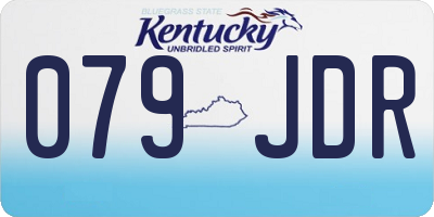 KY license plate 079JDR