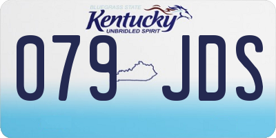 KY license plate 079JDS