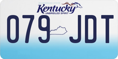 KY license plate 079JDT