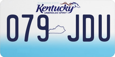 KY license plate 079JDU