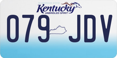KY license plate 079JDV