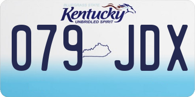 KY license plate 079JDX