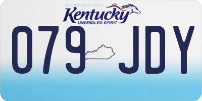 KY license plate 079JDY