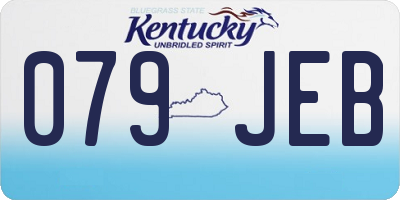 KY license plate 079JEB