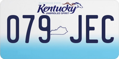 KY license plate 079JEC