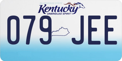 KY license plate 079JEE