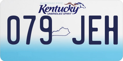 KY license plate 079JEH