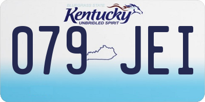 KY license plate 079JEI