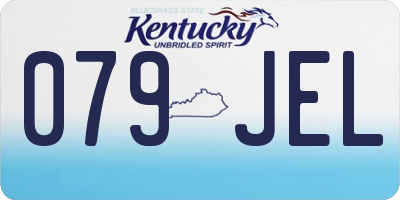 KY license plate 079JEL