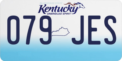 KY license plate 079JES
