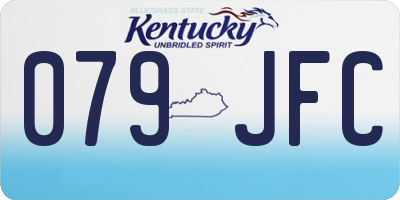 KY license plate 079JFC