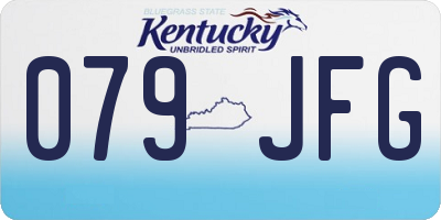 KY license plate 079JFG