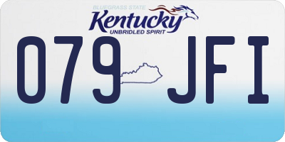 KY license plate 079JFI