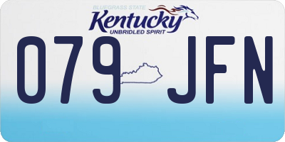 KY license plate 079JFN
